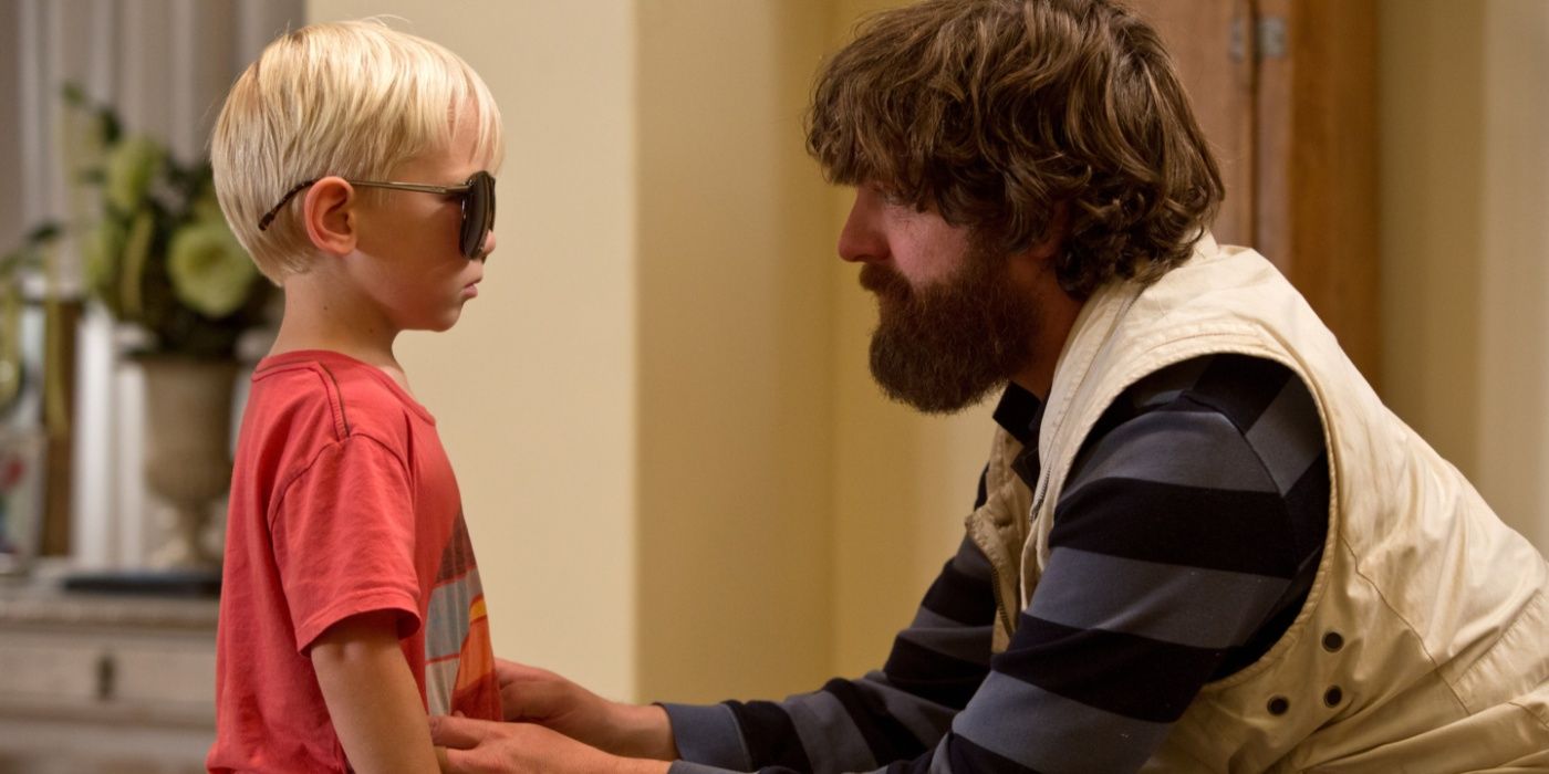 Alan (Zach Galifianakis) speaking with 4-year-old Tyler in The Hangover Part III