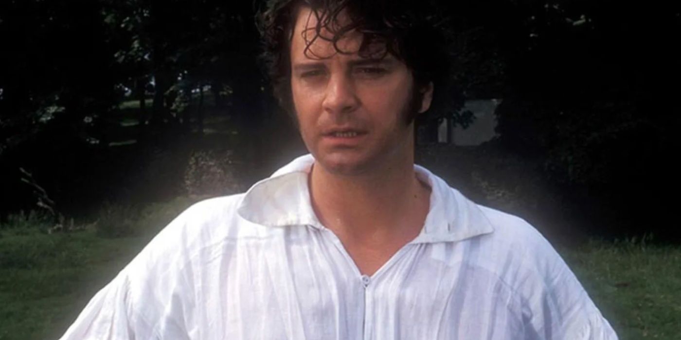 Darcy (Colin Firth) encharcado em Orgulho e Preconceito