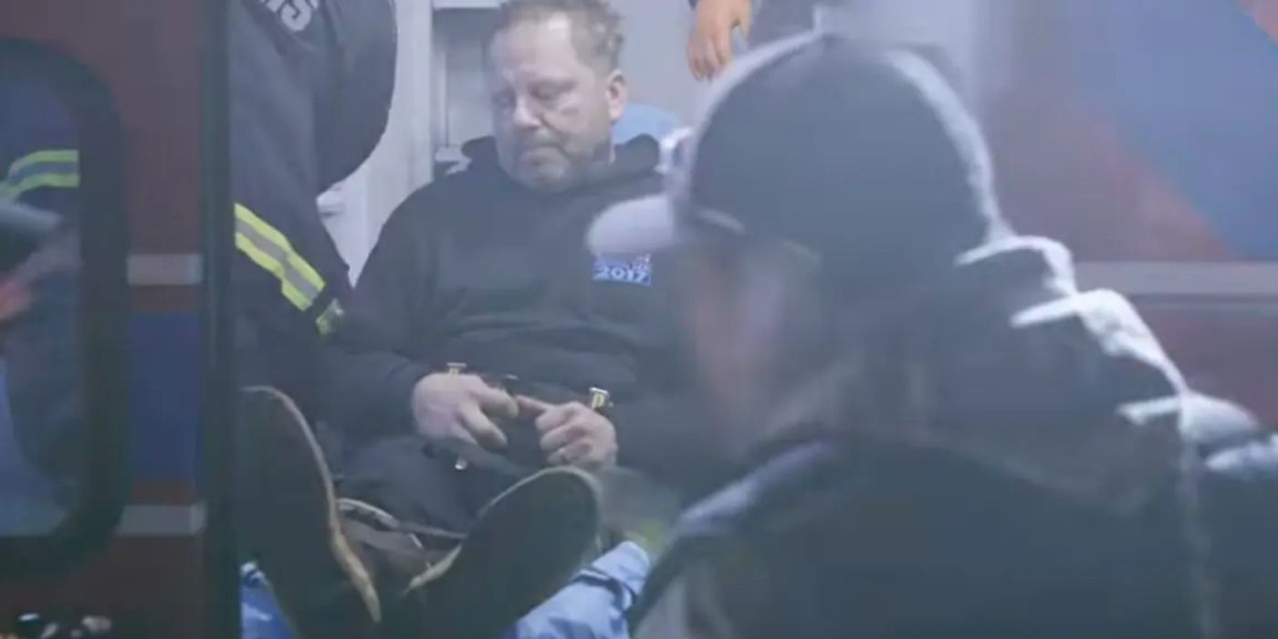 Norman Hansen in an ambulance in Deadliest Catch