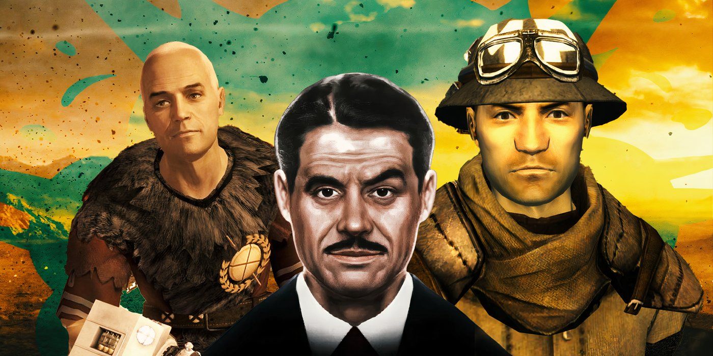 Mr House, NCR soldier, and Ceaser from Fallout New Vegas with New Vegas in the TV show.