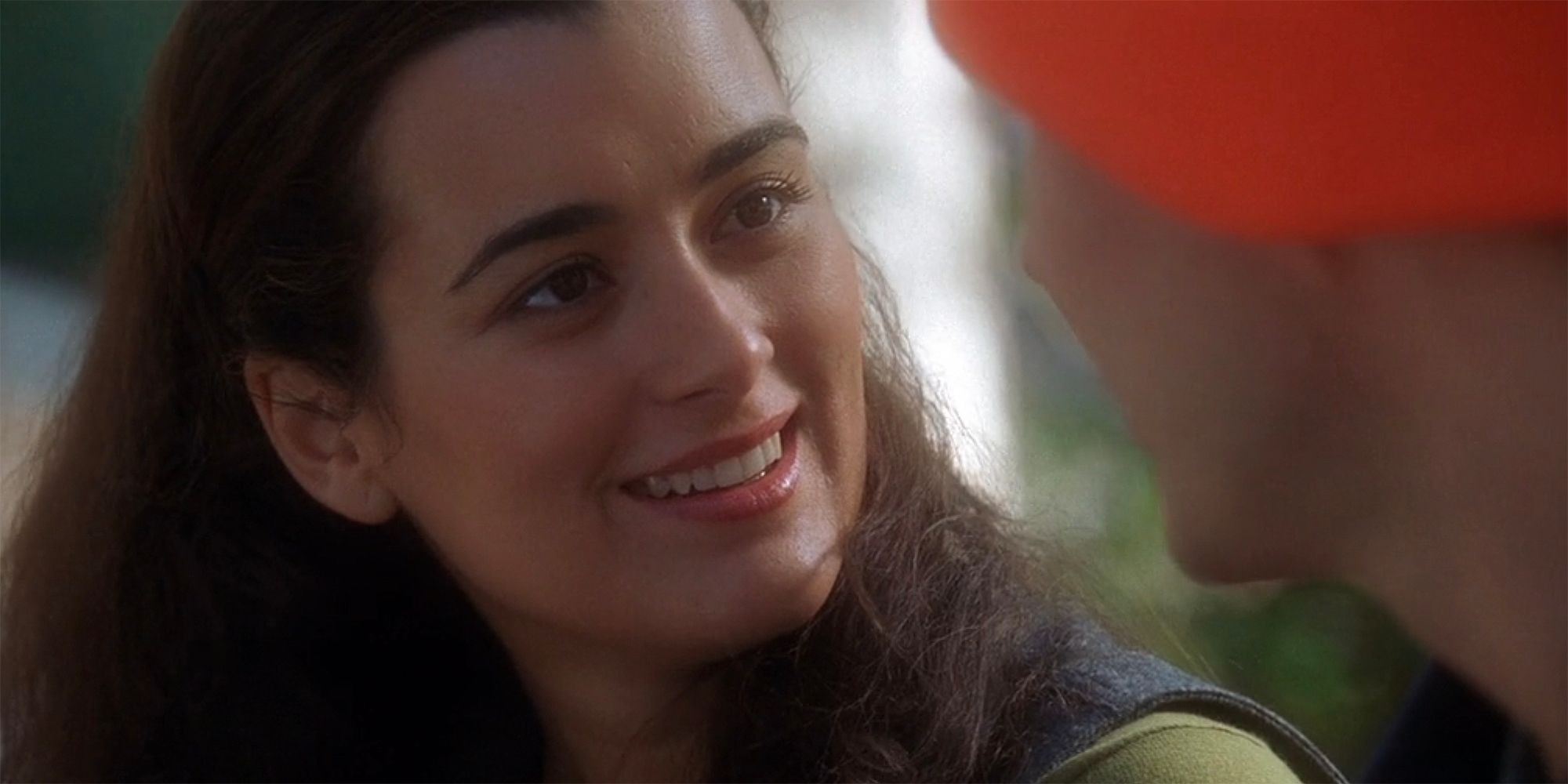 A close up of Ziva David smiling in NCIS