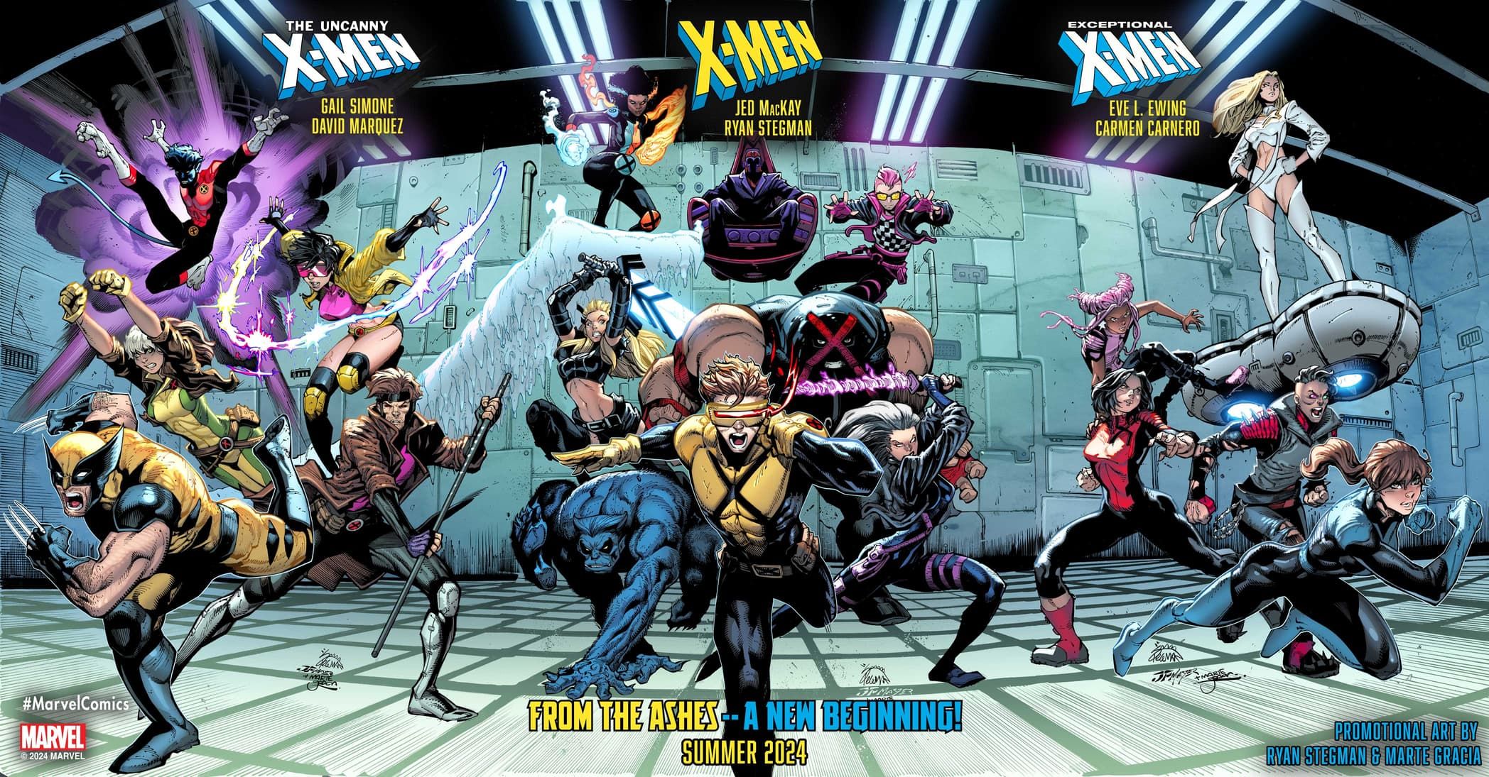 Das Team für die neuen Titel Uncanny X-Men, X-Men und Exceptional X-Men. 