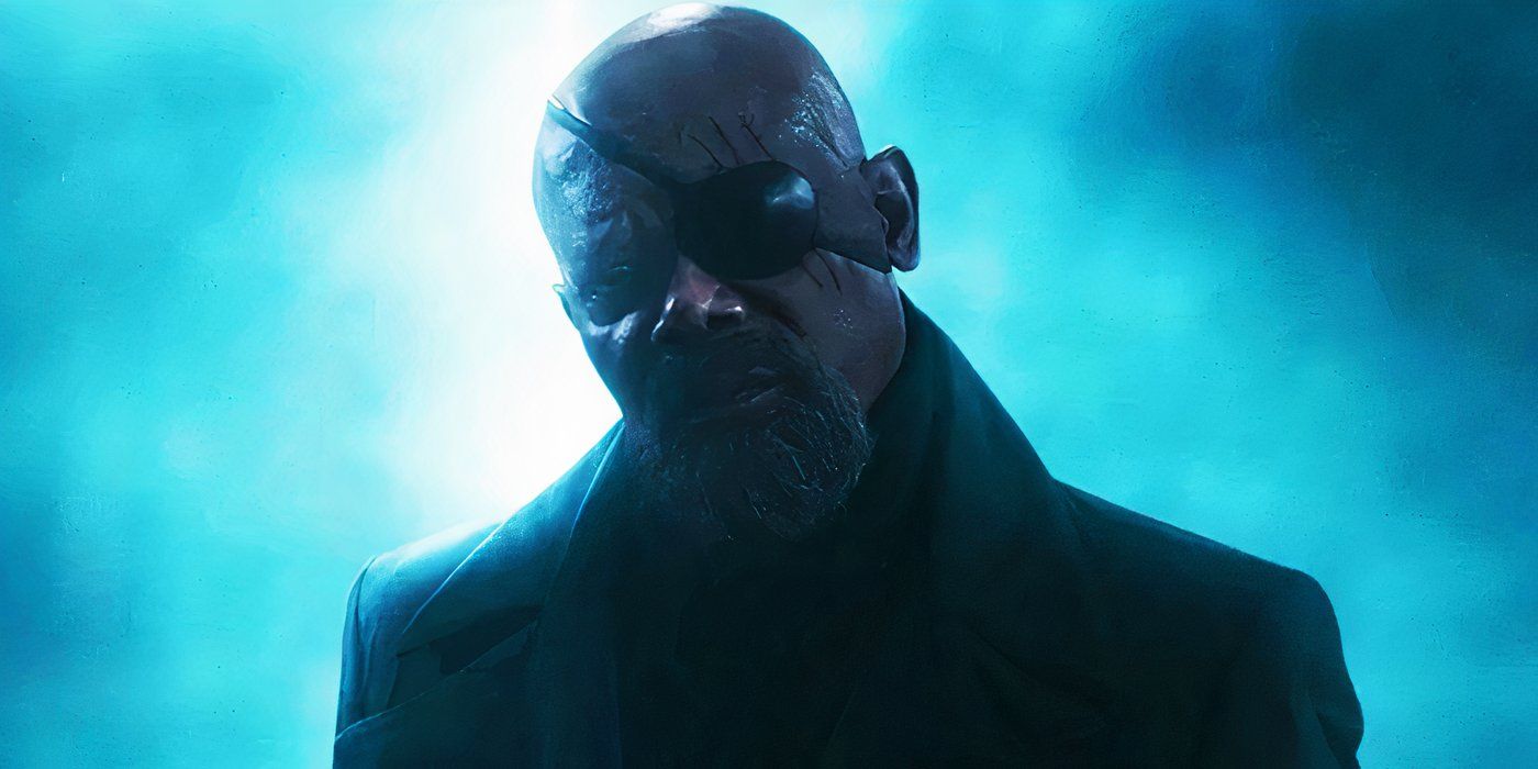 Nick Fury in front of a bright light in Secret Invasion's finale