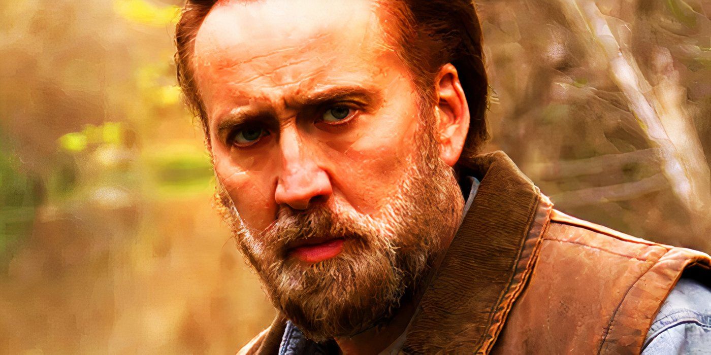 Nicolas Cage with a beard in Joe