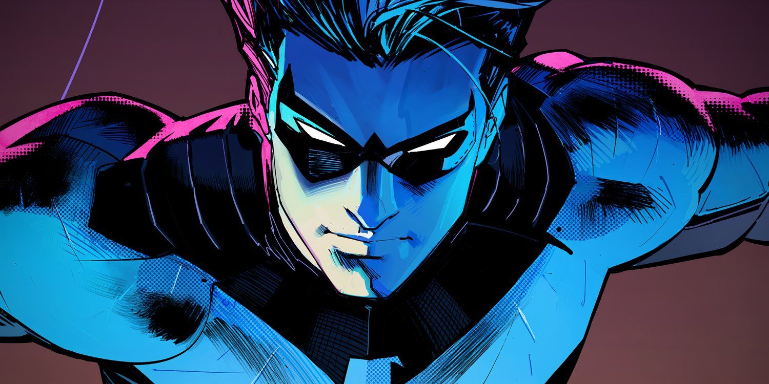 Dick Grayson, in Nightwing form, feature image alone close up