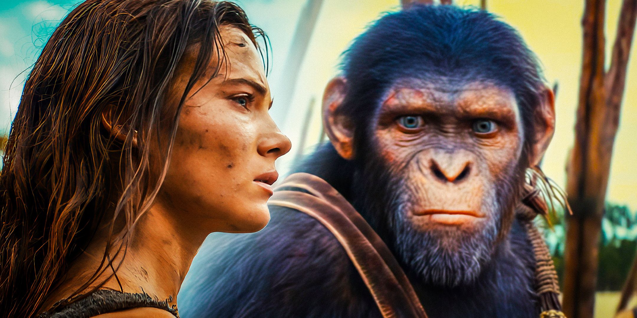 Mae and Noa from Kingdom of the Planet of the Apes
