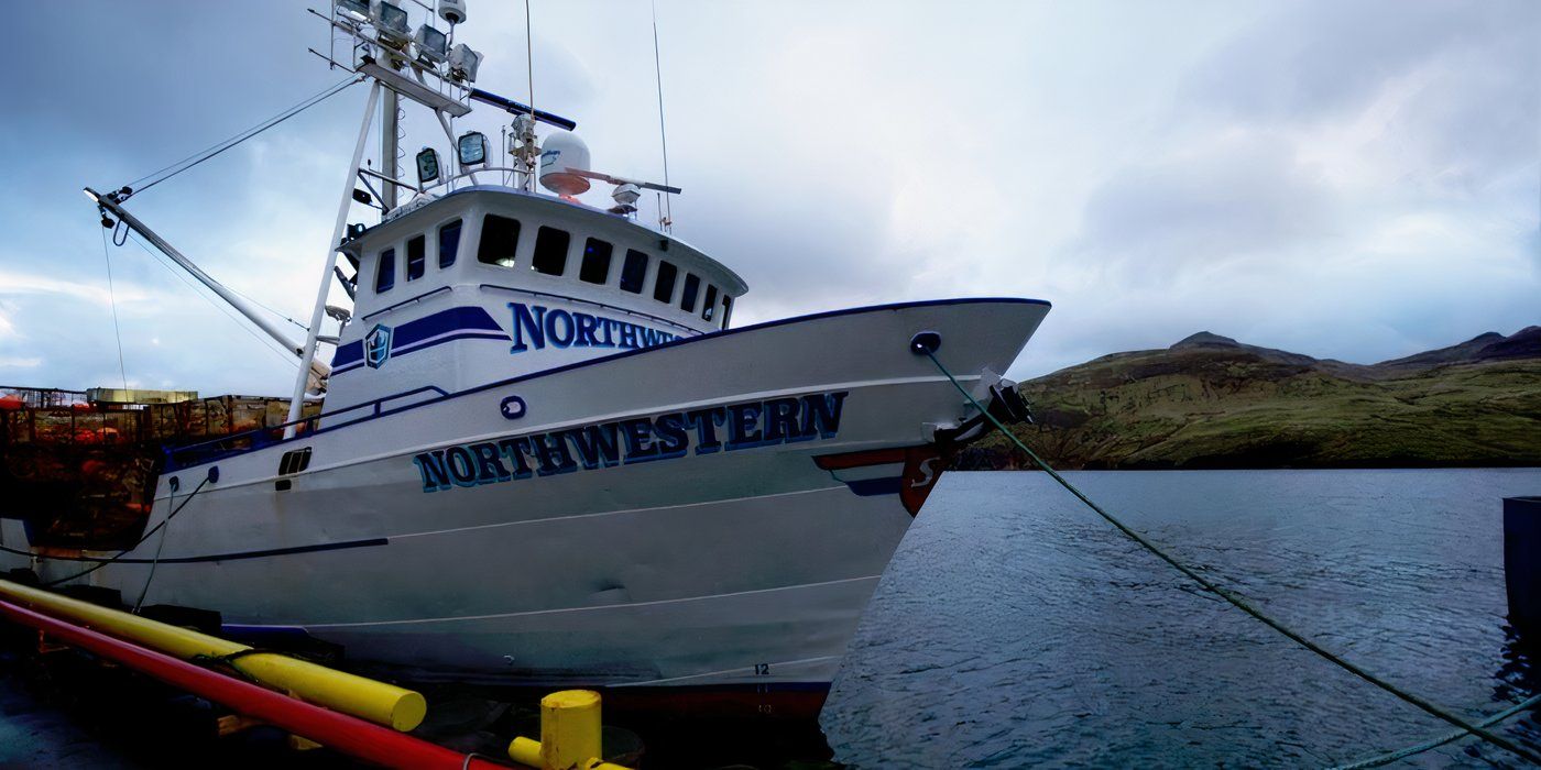 Northwestern anchored next to a dock in Deadliest Catch.