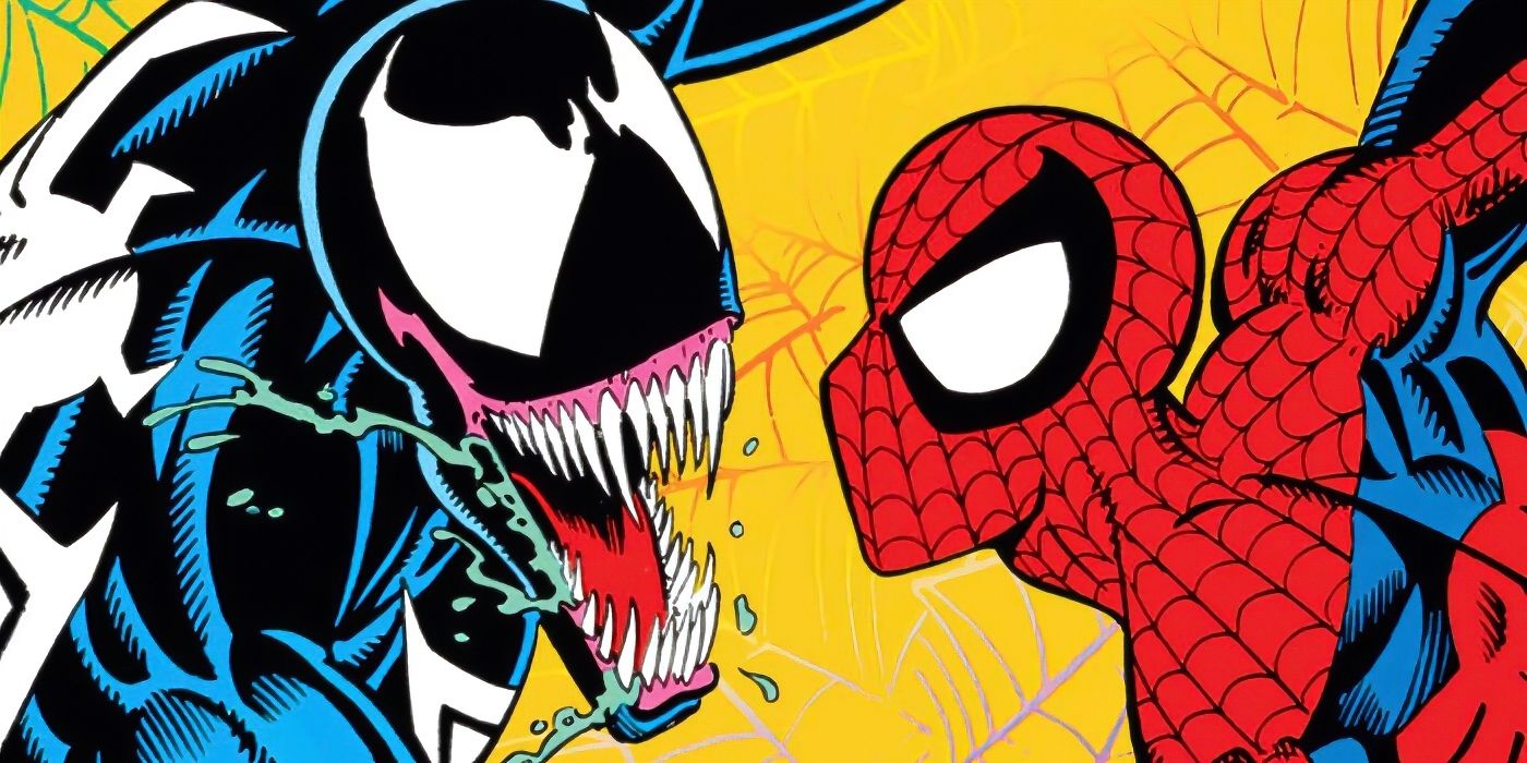 Venom y Spider-Man se enfrentan.