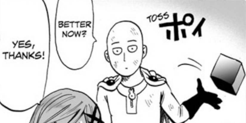 One-Punch Man Saitama tossing God's cube