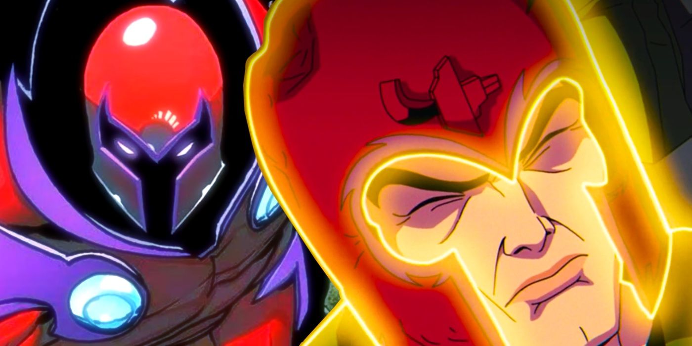Onslaught and Xavier Wearing Magneto's Helmet In X-Men '97 Custom Image