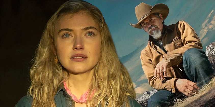 A composite image of Autumn looking to the stars with Royal peering down into the void in Outer Range