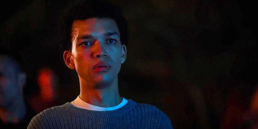 Owen (Justice Smith) looks alarmed in I Saw the TV Glow