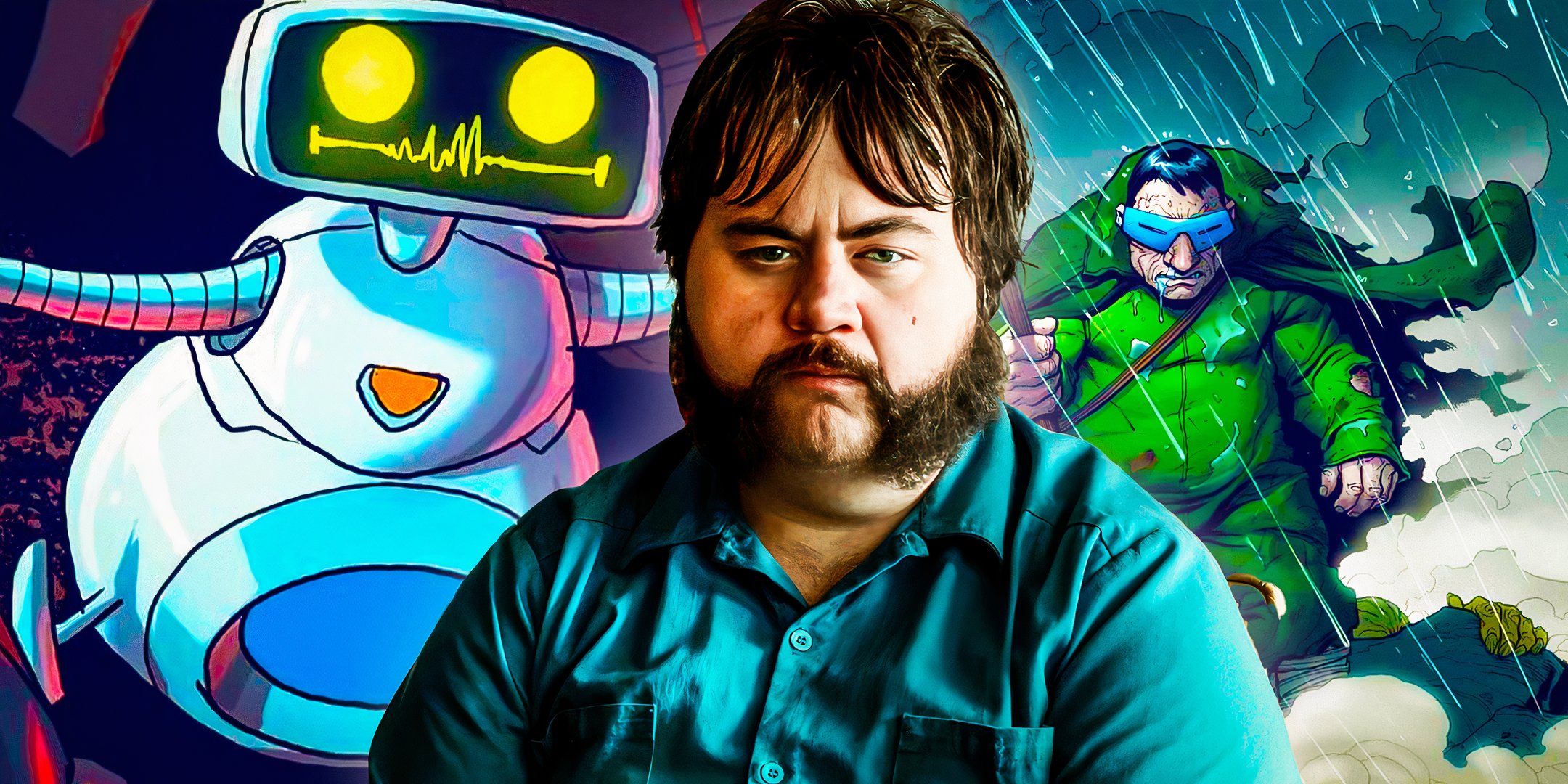 Paul Walter Hauser as Larry Hall in Black Bird with HERBIE and Mole Man in Marvel Comics