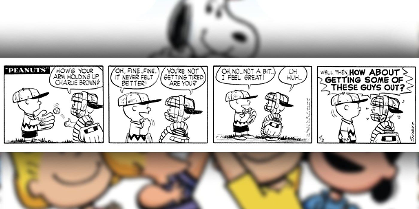 Quadrinhos de amendoim onde Charlie Brown é ridicularizado por seu desempenho no beisebol