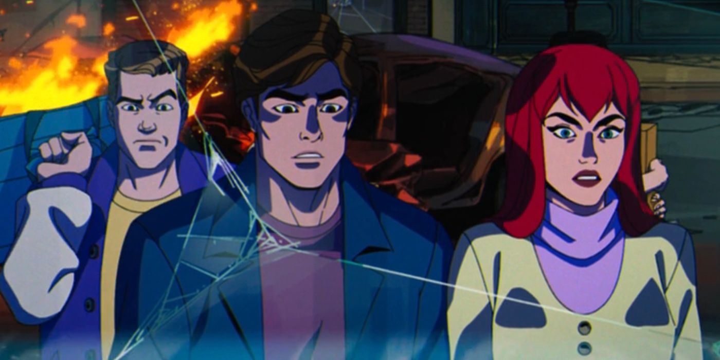 Peter Parker, MJ, and Flash in X-Men '97 Episode 10