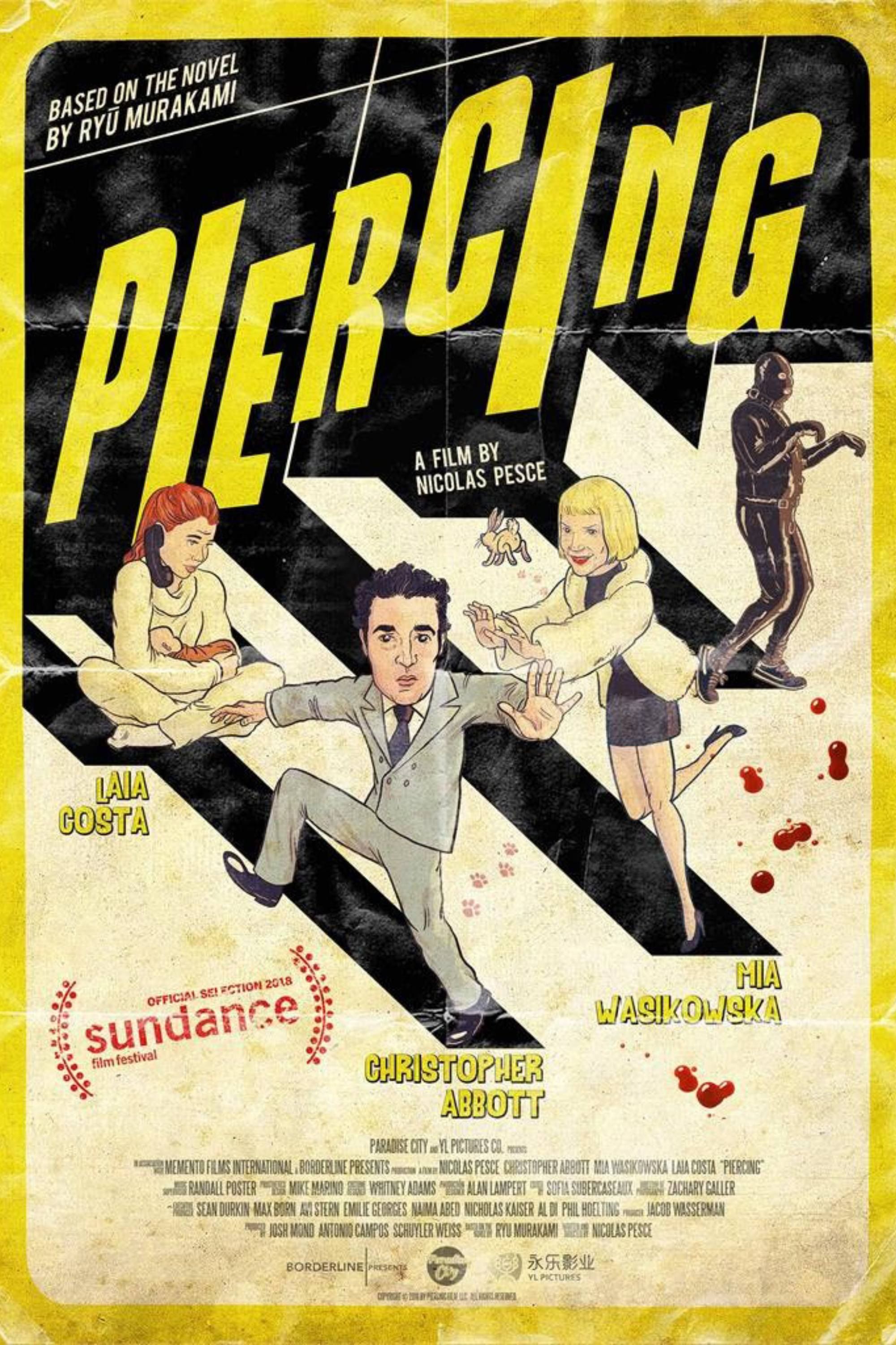Piercing - Poster - Laia Costa, Christopher Abbott &amp; Mia Waskowska animated