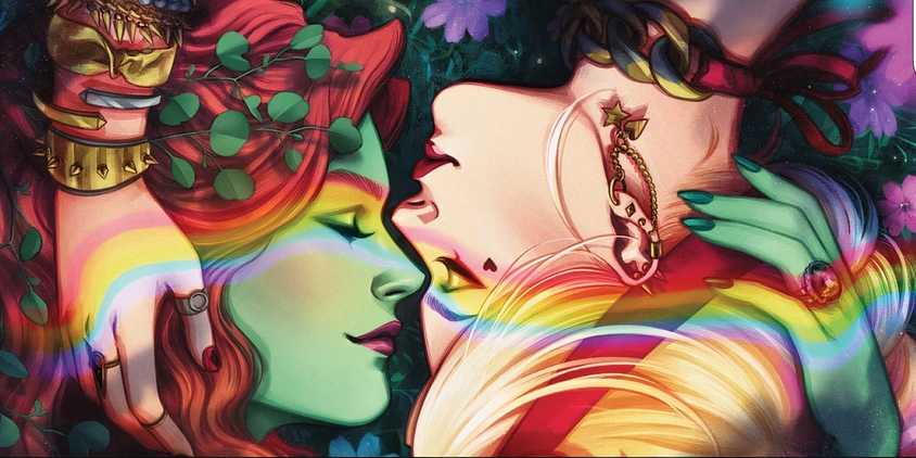 Poison Ivy and Harley Quinn Pride cover 
