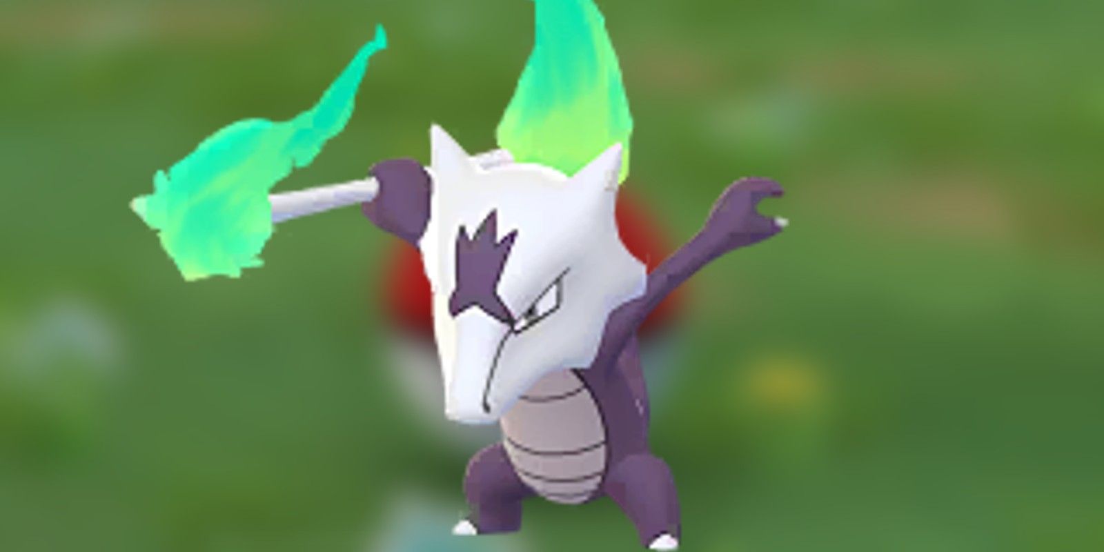 Alolan Marowak em posição de ataque do Pokémon GO