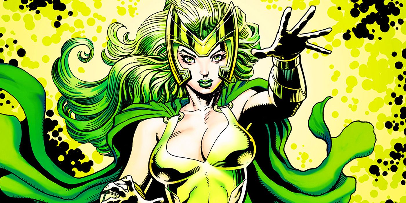 Polaris usando seus poderes verdes na Marvel Comics