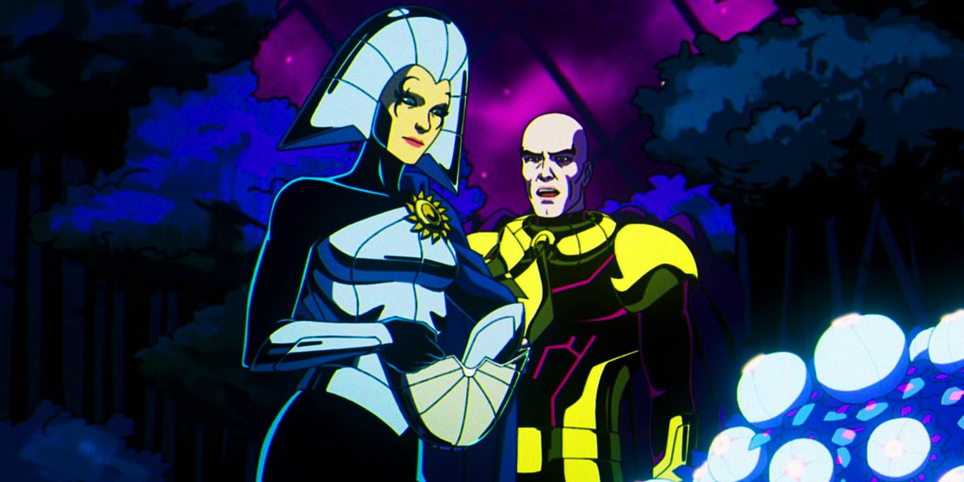 Professor X e Lilandra do Império Shi'ar no episódio 6 de X-Men '97