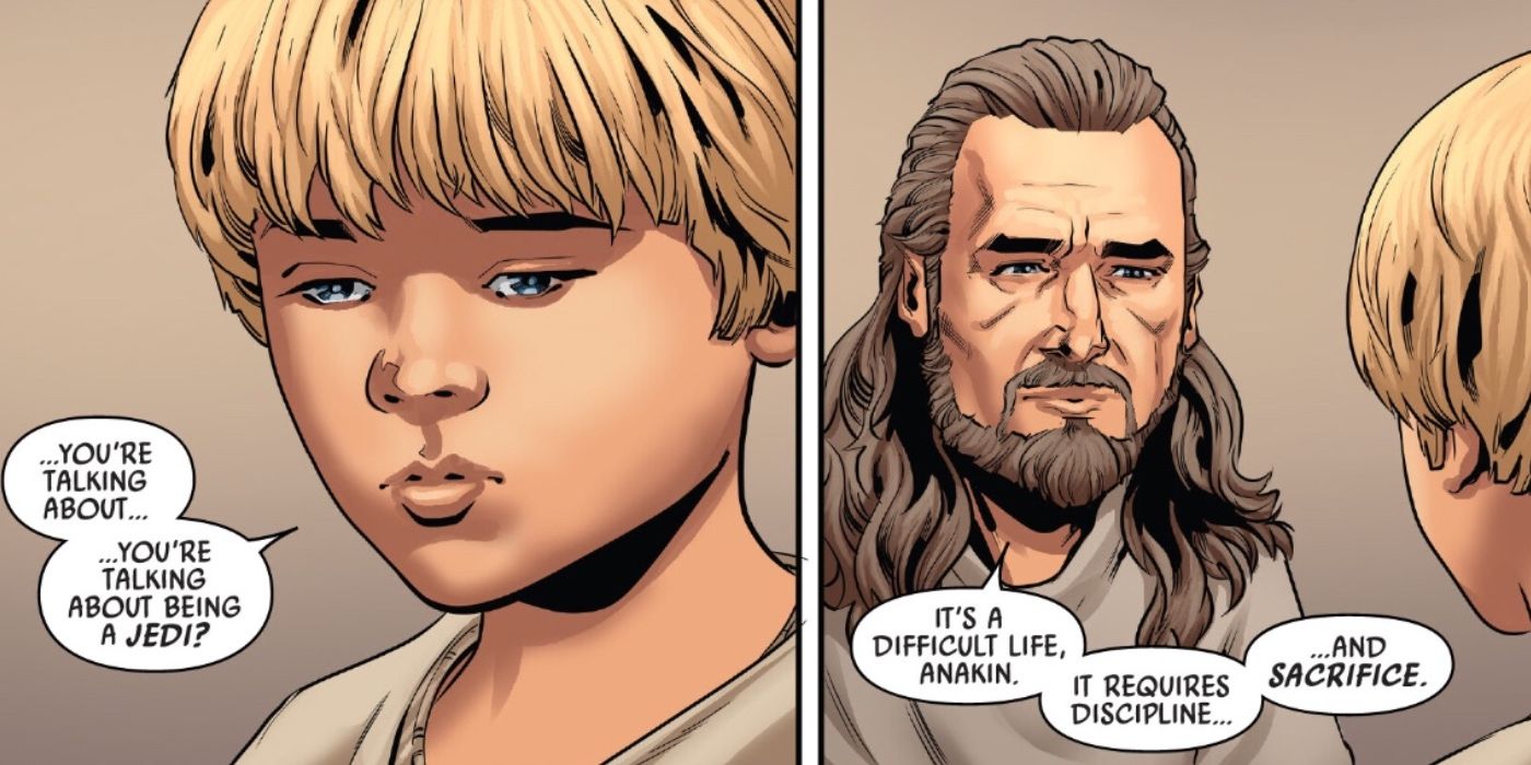Qui-Gon conta a Anakin sobre o Caminho Jedi
