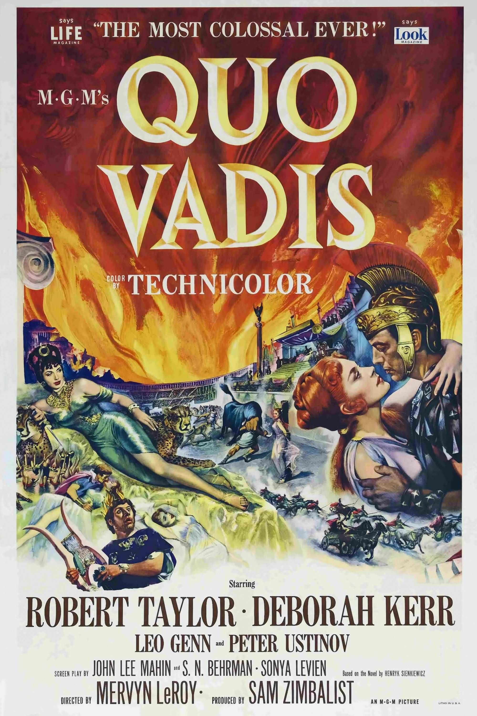 Quo Vadis (1951) - Poster - Robert Taylor & Deborah Kerr