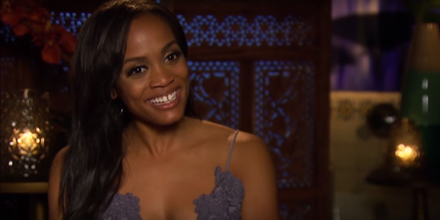 Rachel Lindsay smiling in The Bachelorette