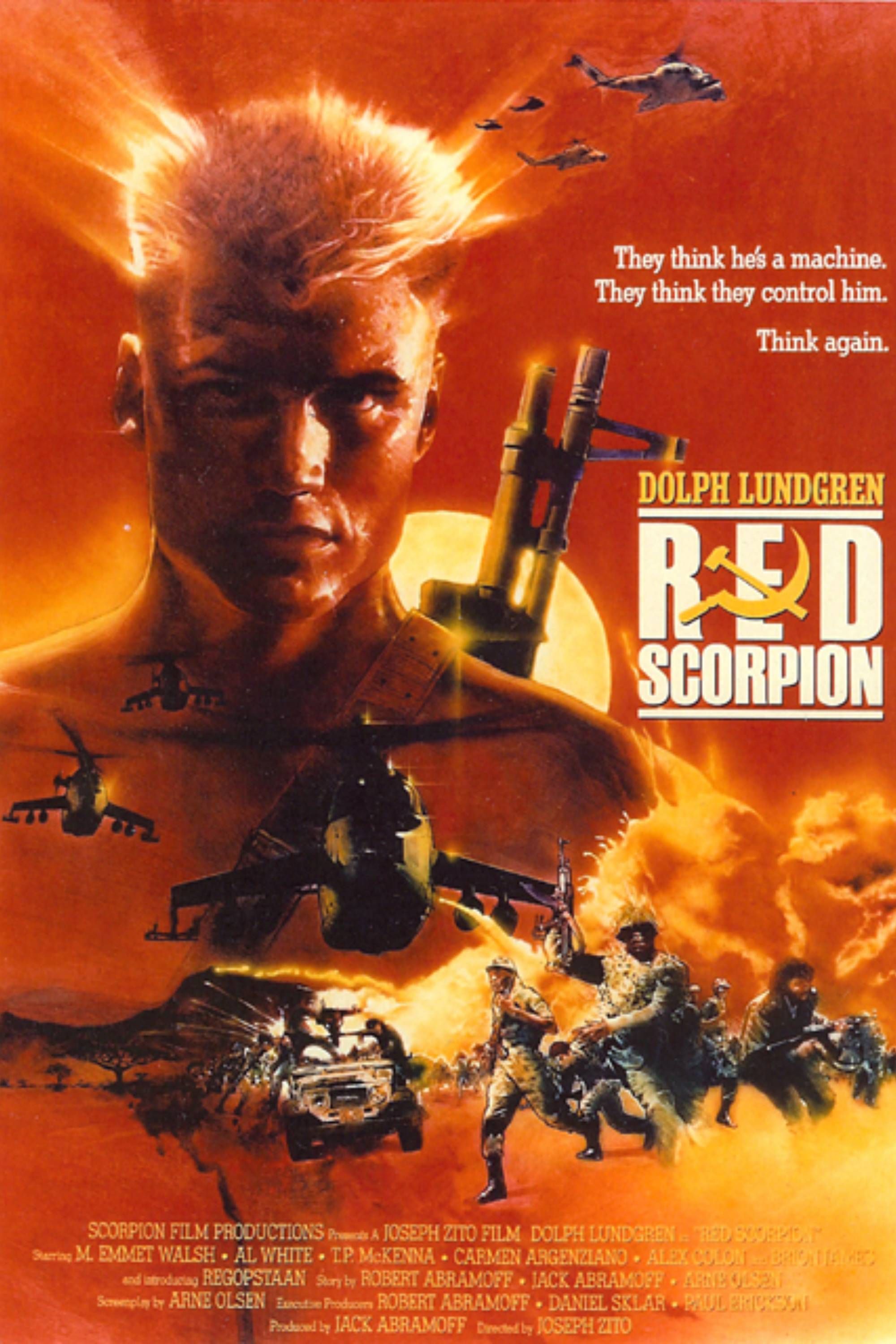 Escorpião Vermelho (1988) - Pôster - Dolph Lundgren