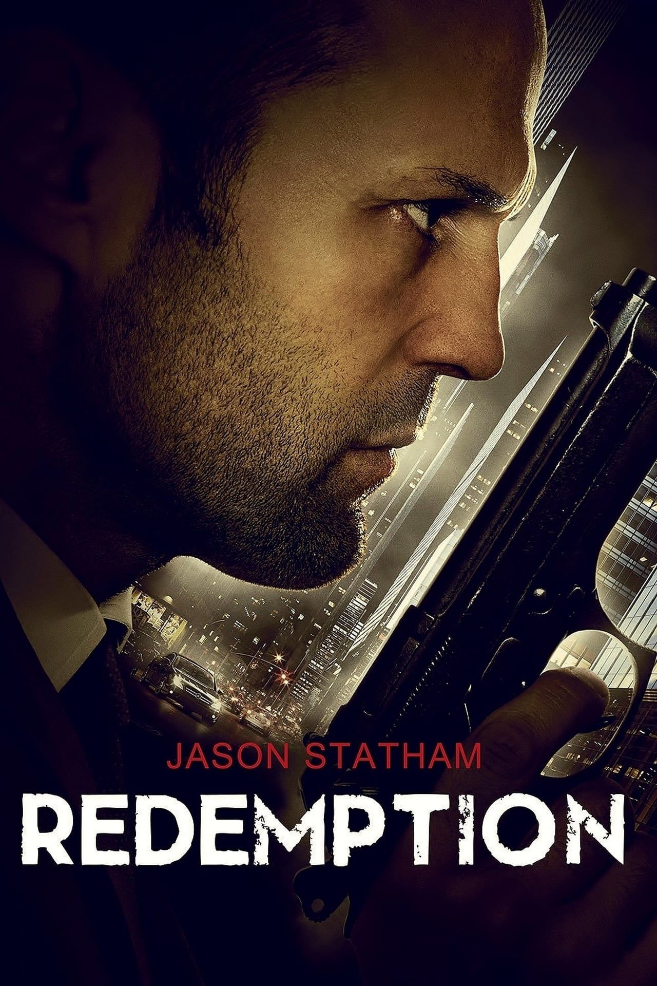 Redemption Movie Poster Showing Jason Statham Holding a Gun