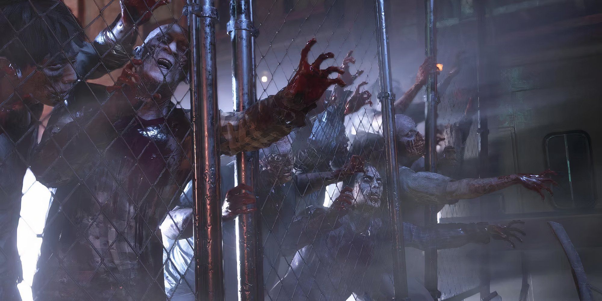 Resident Evil - Zombies breaking through fence