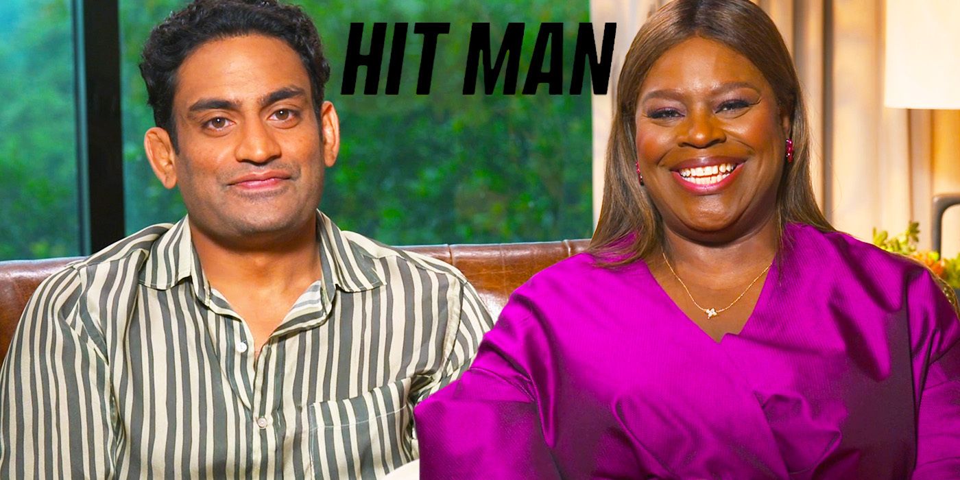Edited image of Retta & Sanjay Rao during Hit Man interview