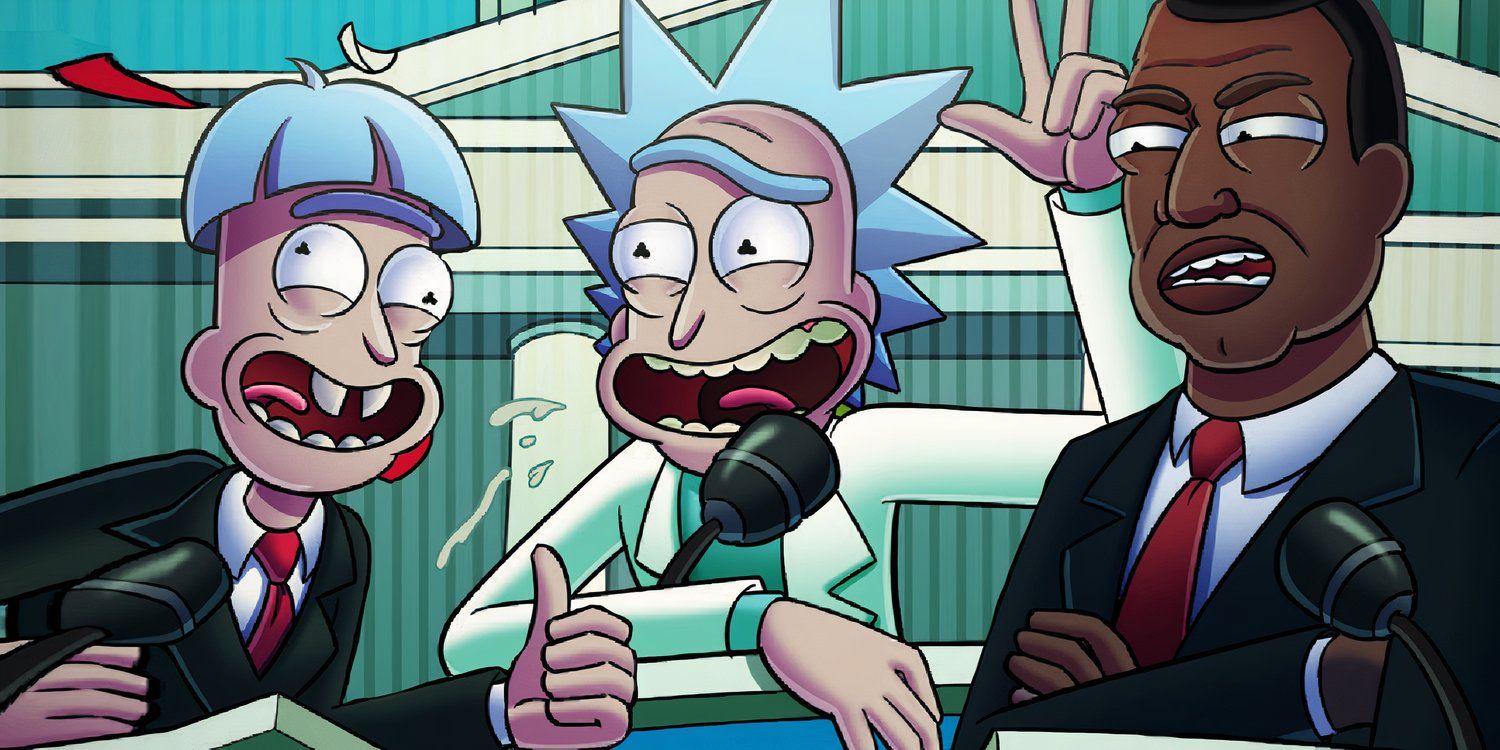 Rick and Morty Comic Art of Doofus Rick Running for President-1