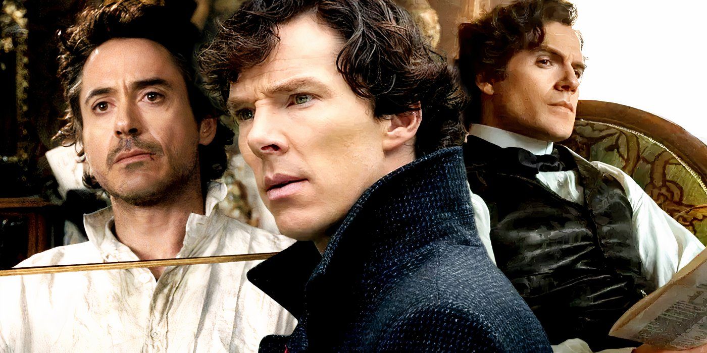 Robert Downey Jr., Benedict Cumberbatch and Henry Cavill playing variations of Sherlock Holmes