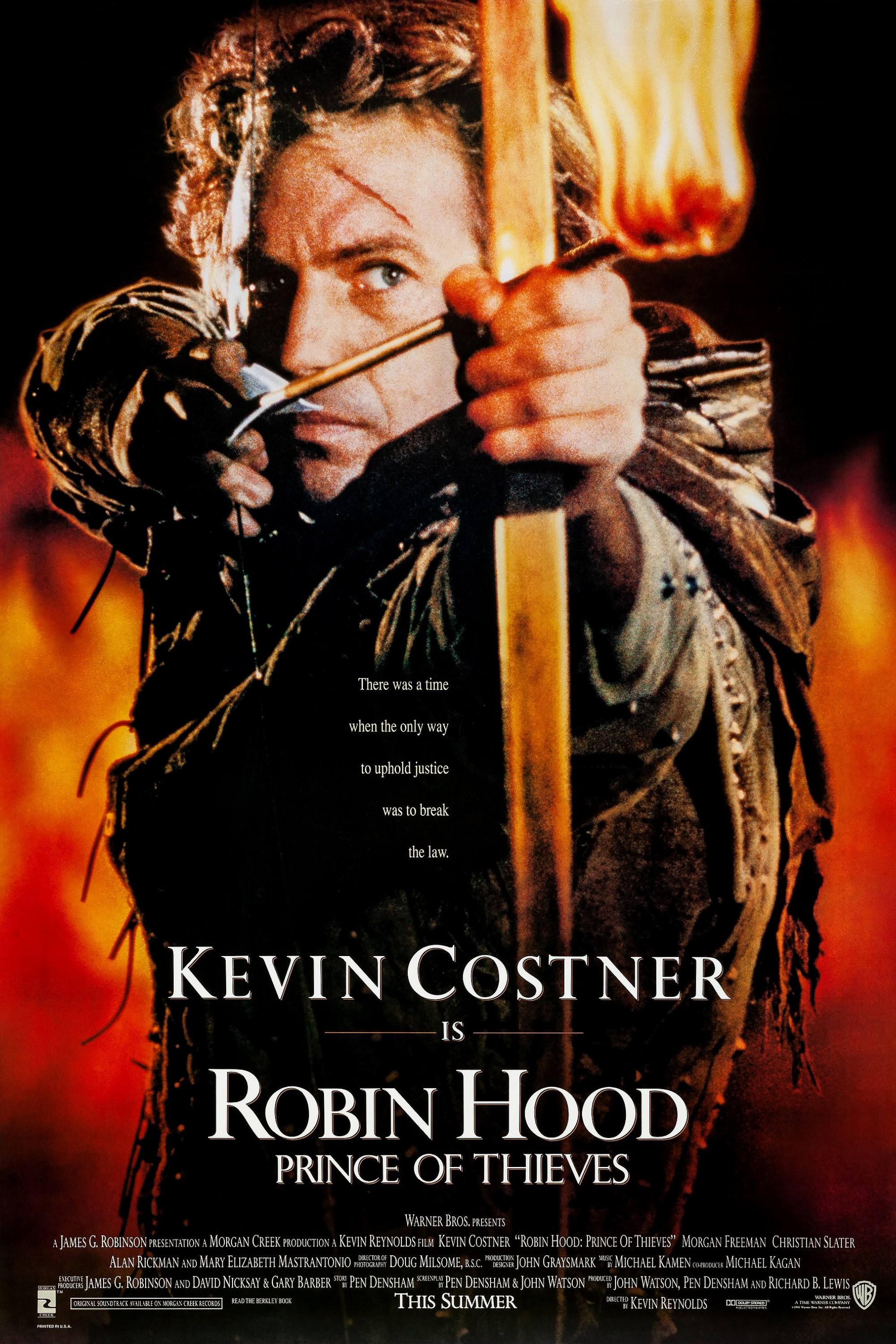 Robin Hood_ Prince of Thieves (1991) - Poster - Kevin Costner As Robin Hood With A Bow