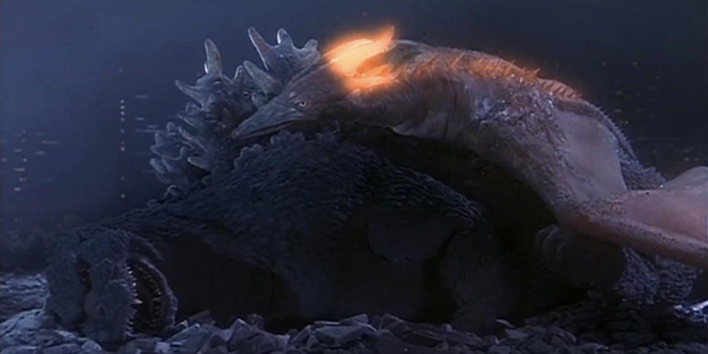 Rodan and Godzilla in Godzilla vs Mechagodzilla 2