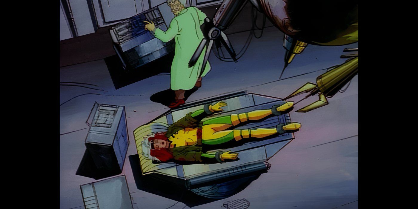 Rogue lying on operating table in X-Men_ The Animated Series _The Cure_