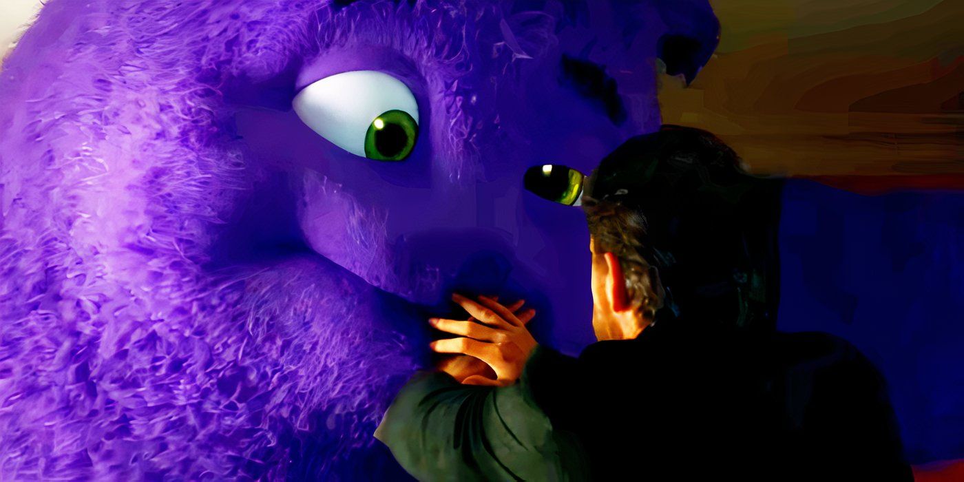 Ryan Reynolds as Cal Attempts To Hold in Blue's Sneeze in IF 2024