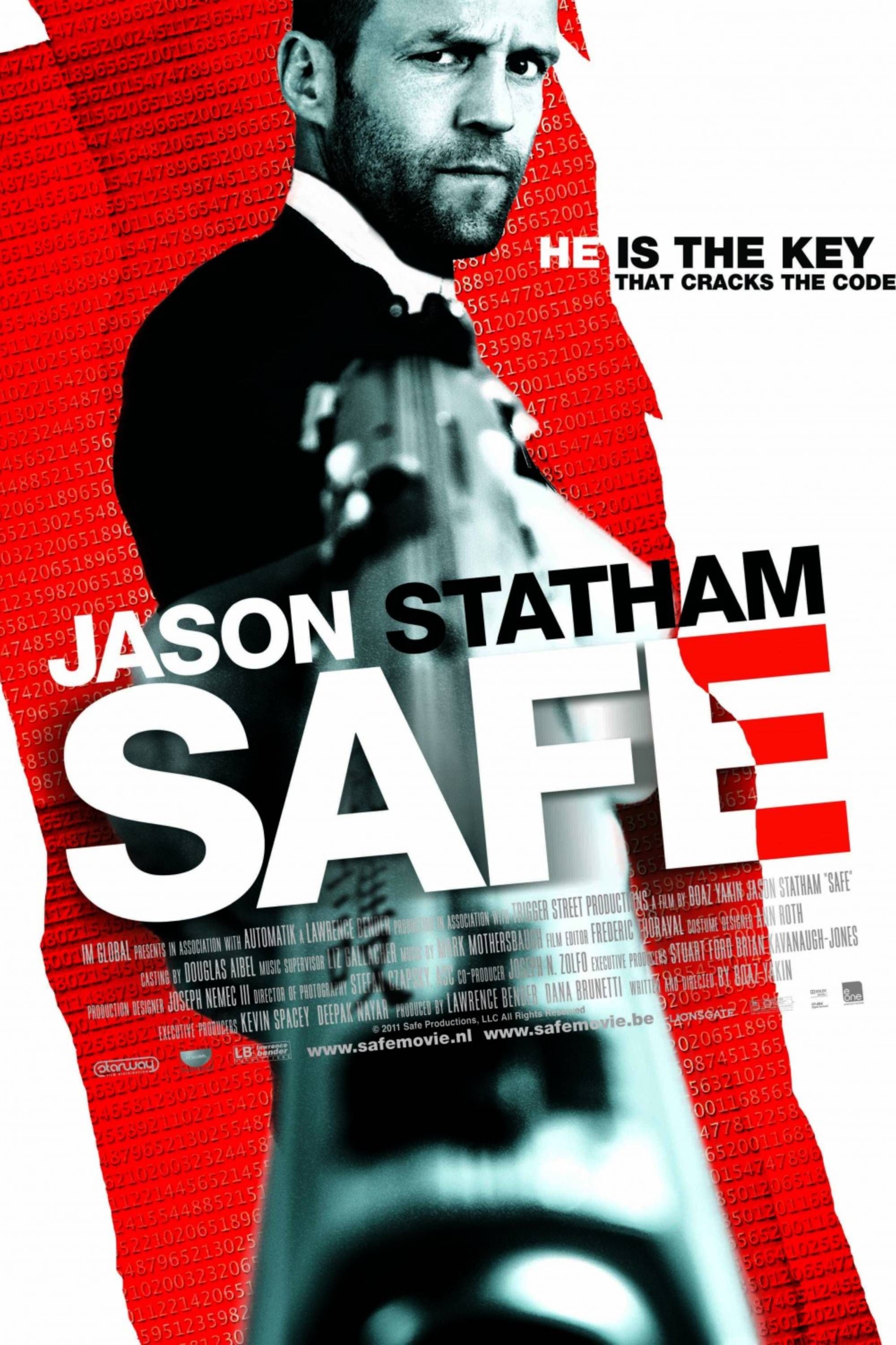 Safe (2012) - Pôster - Jason Statham Com Uma Arma