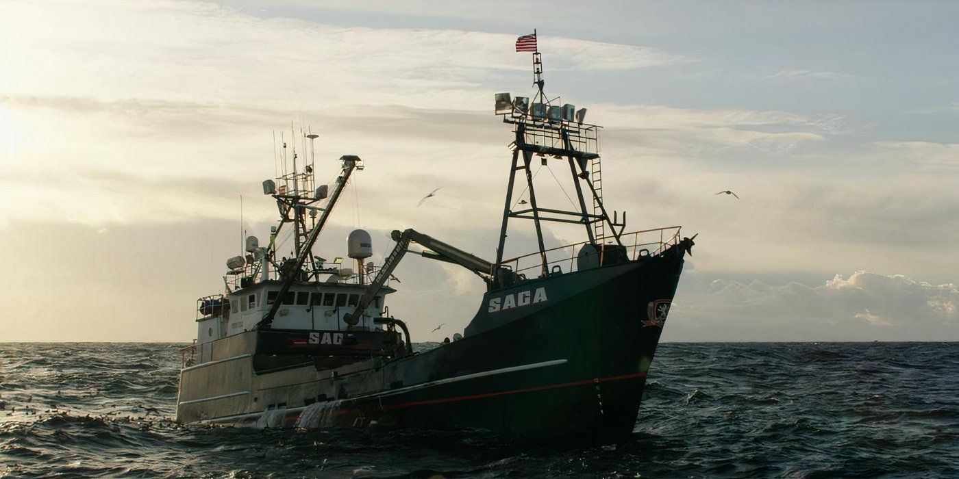 Saga sailing on the ocean in the morning in Deadliest Catch