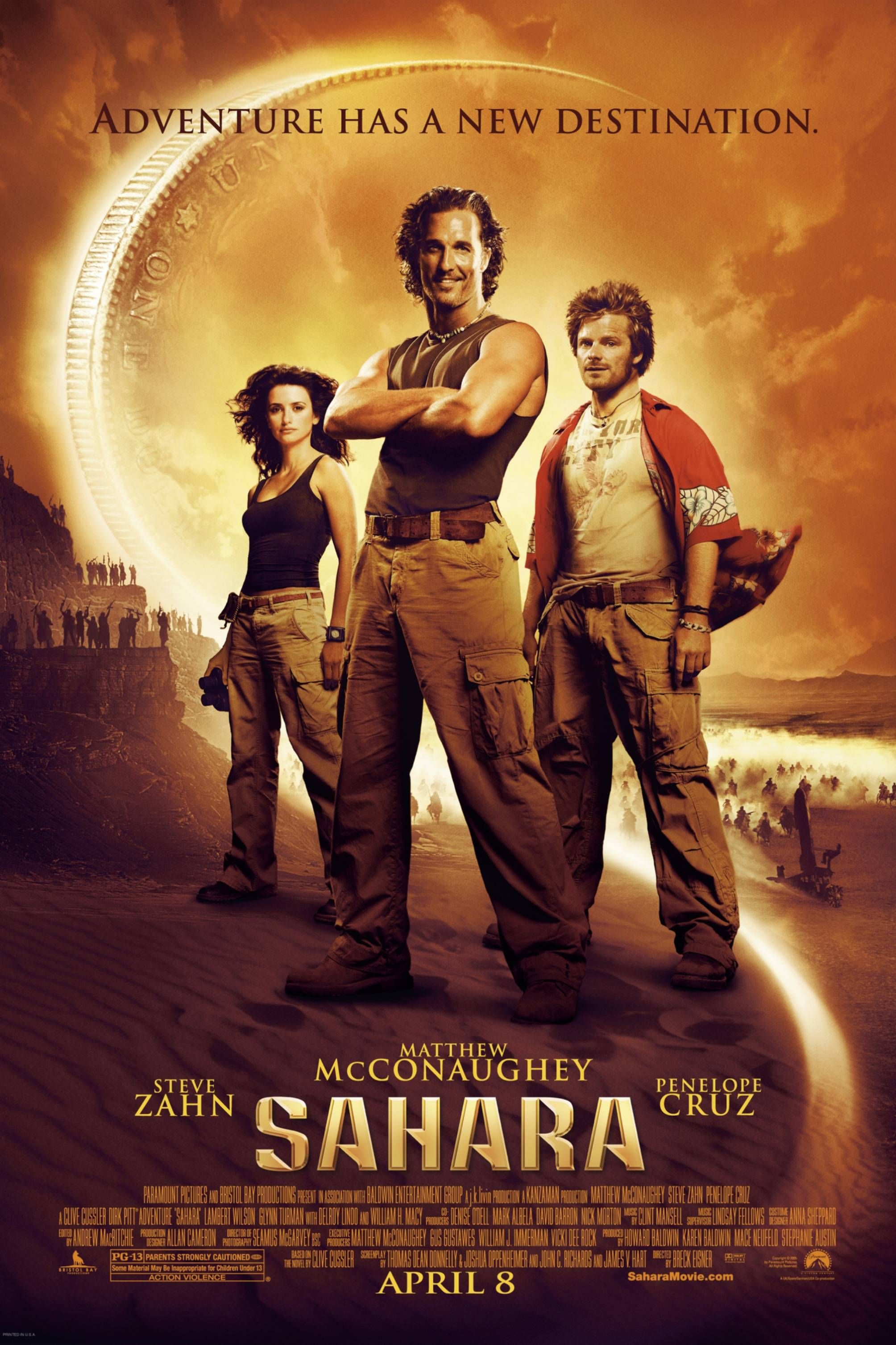 Sahara (2005) - Poster - Mathew McCounaughey, Steve Zahn &amp; Penelope Cruz