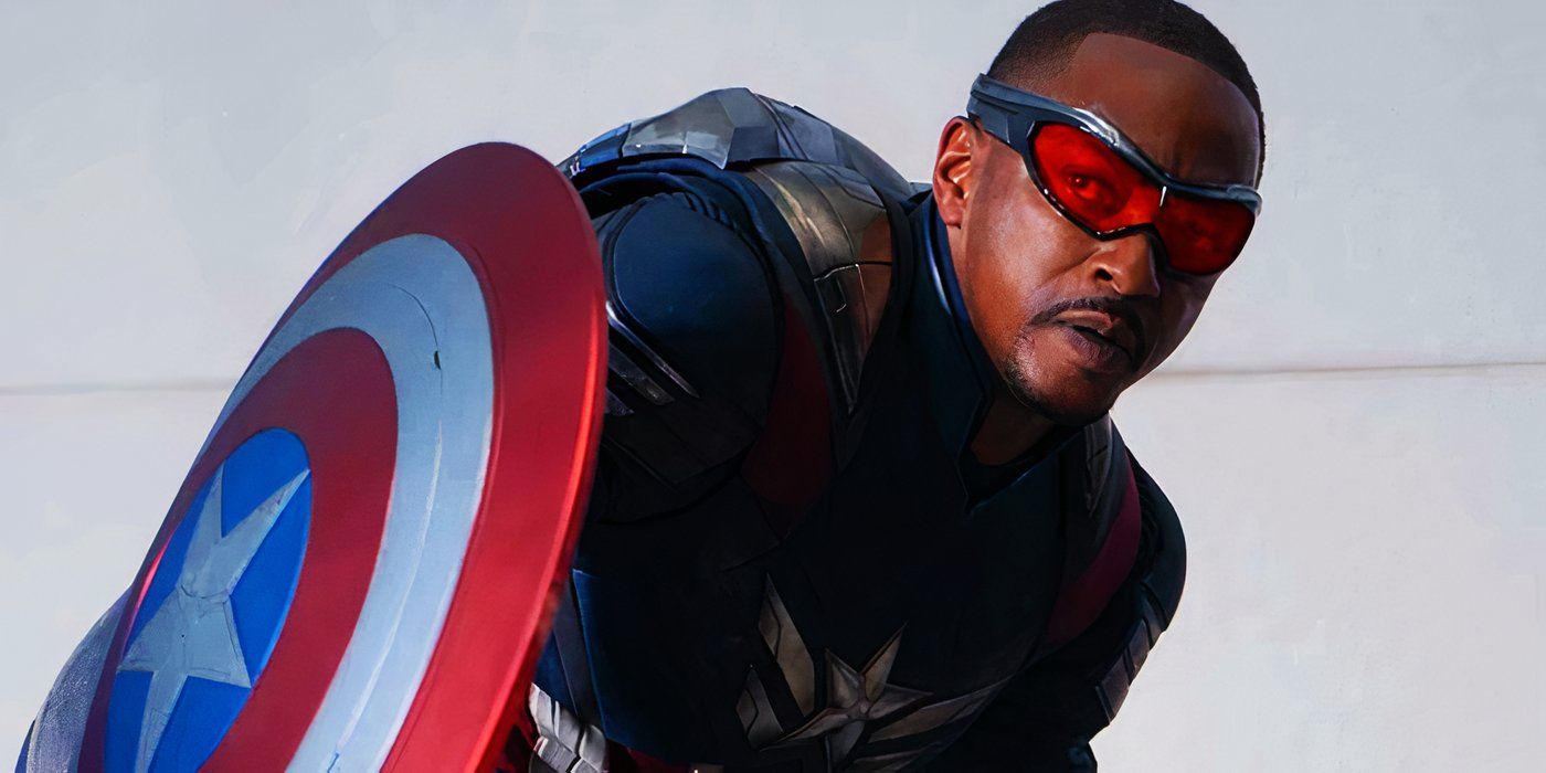 Sam Wilson in costume with shield in Captain America Brave New World image
