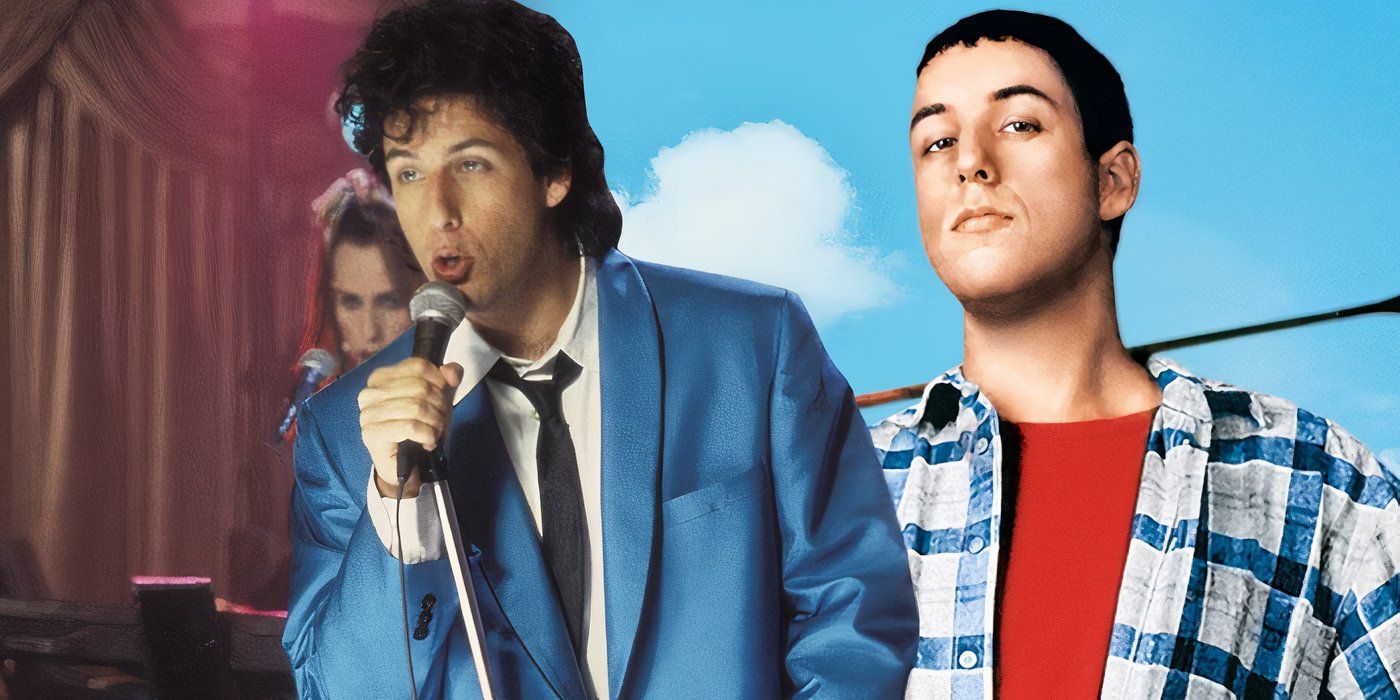 Adam Sandler in The Wedding Singer and Happy Gilmore