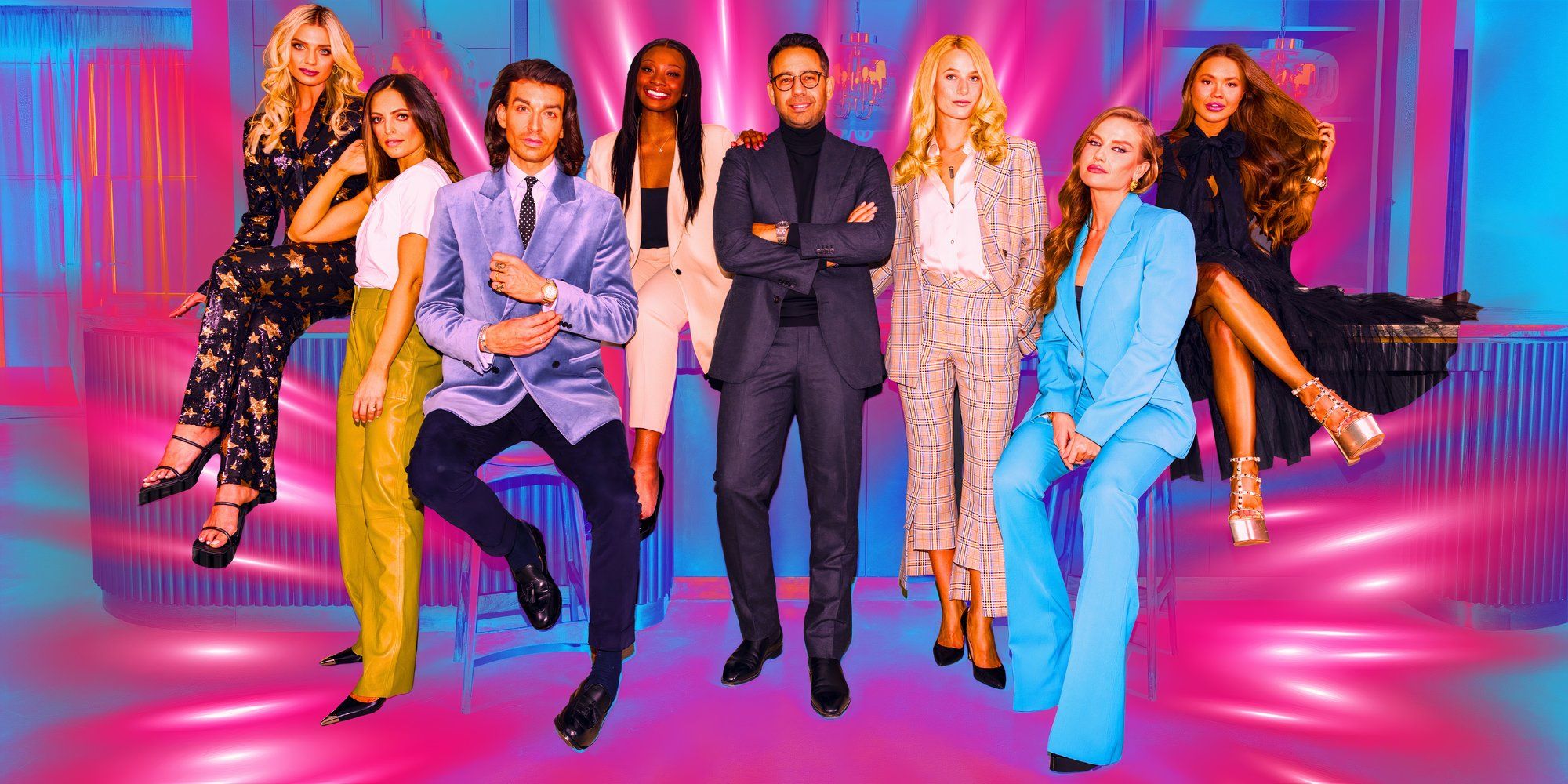 Buying London Cast with blue and pink