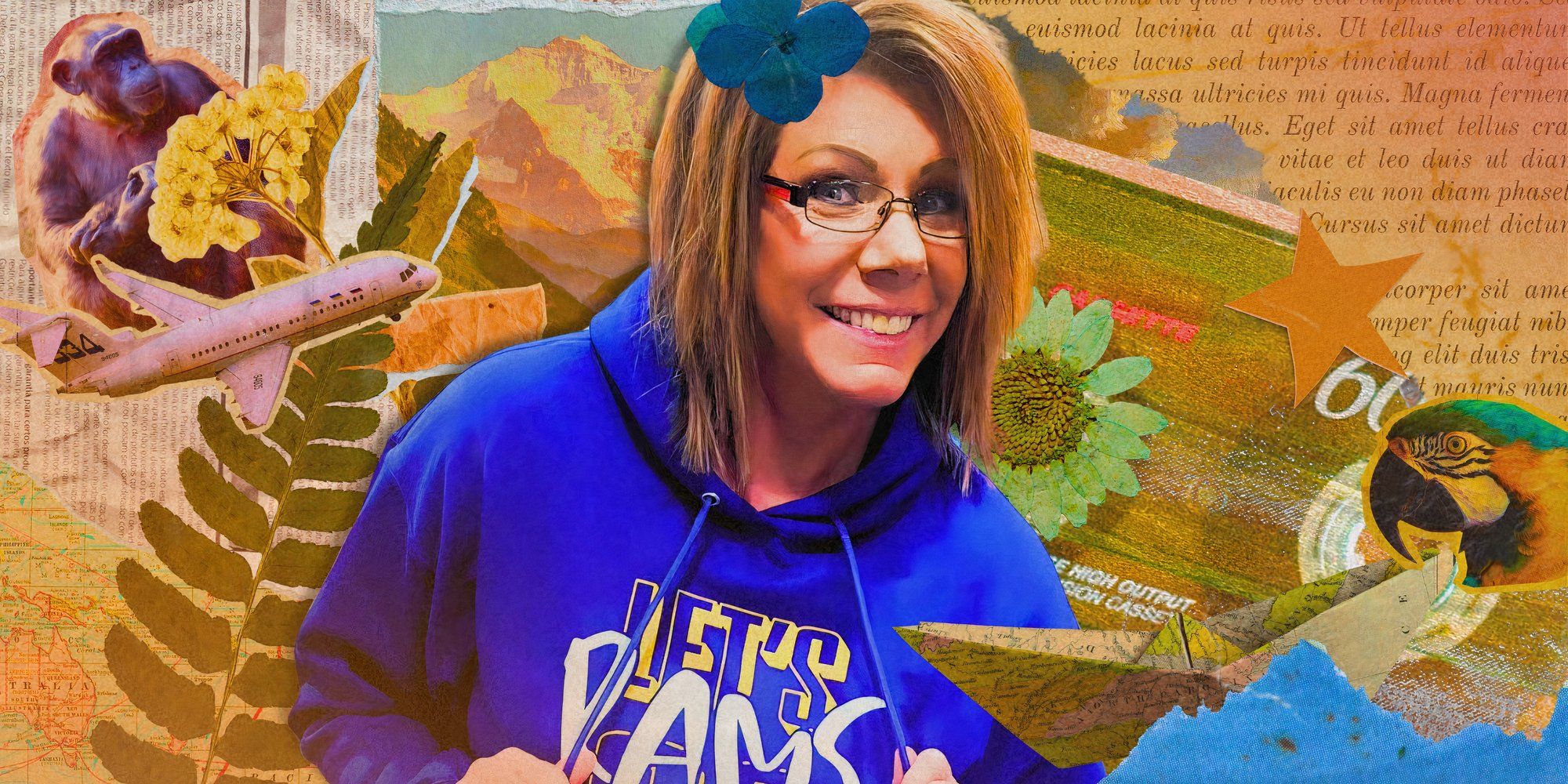 Sister wives star meri with coldplay inspired background