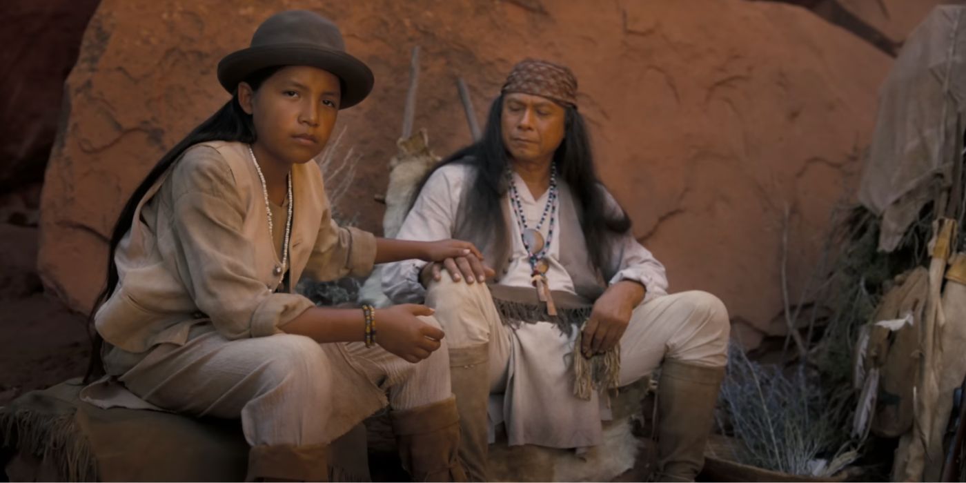 Dois personagens indígenas de Horizon: An American Saga