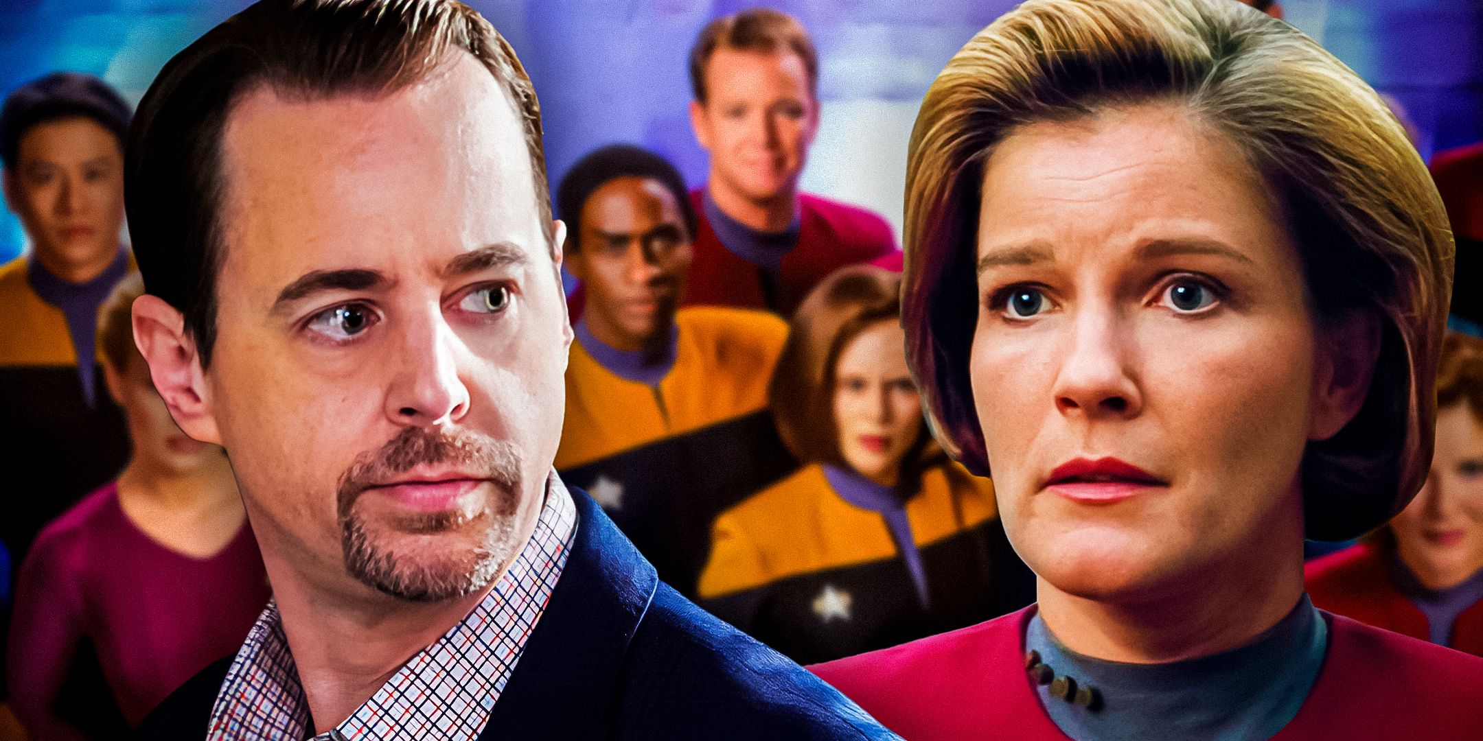 (Sean-Murray-as-Timothy-McGee)-from-NCIS-and-(Kate-Mulgrew-as-Capt.-Kathryn-Janeway)-from-Star-Trek-Voyager