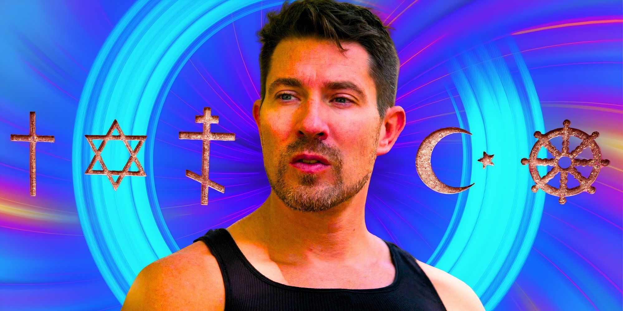 Seeking Sister Wife_ Garrick Merrifield montage with religious symbols