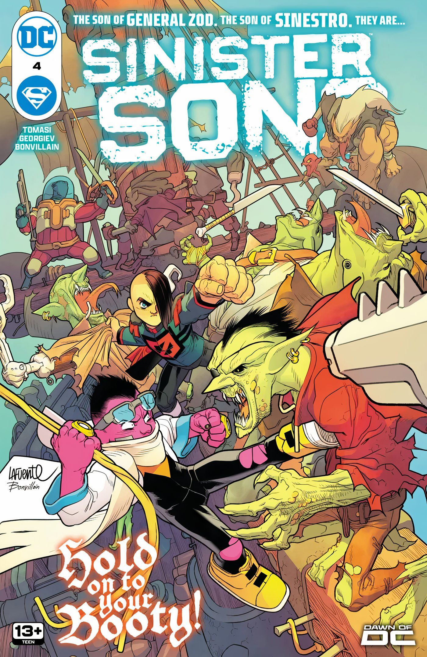 Sinister Sons #4 cover, featuring the newly introduced 'piratesites