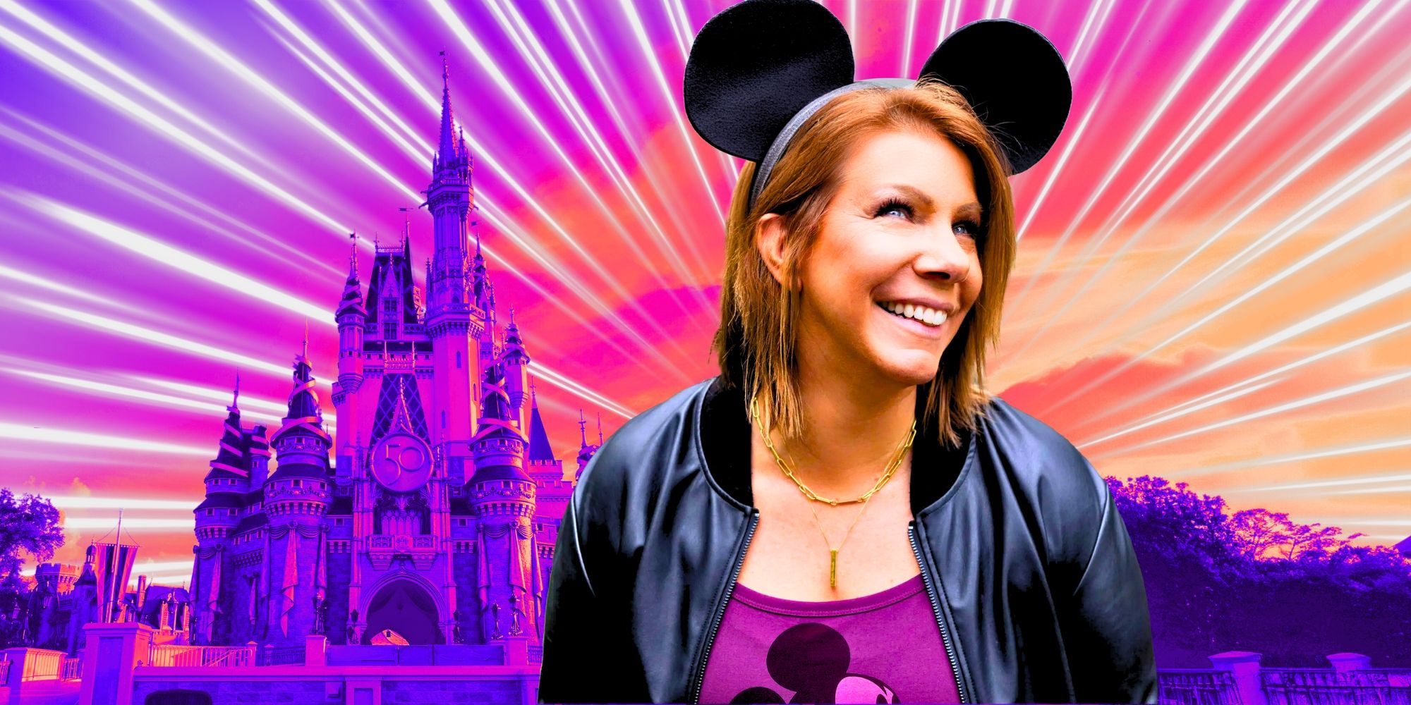 Sister Wives' Meri Brown in Disney montage featuring minnie mouse ears and the magic kingdom