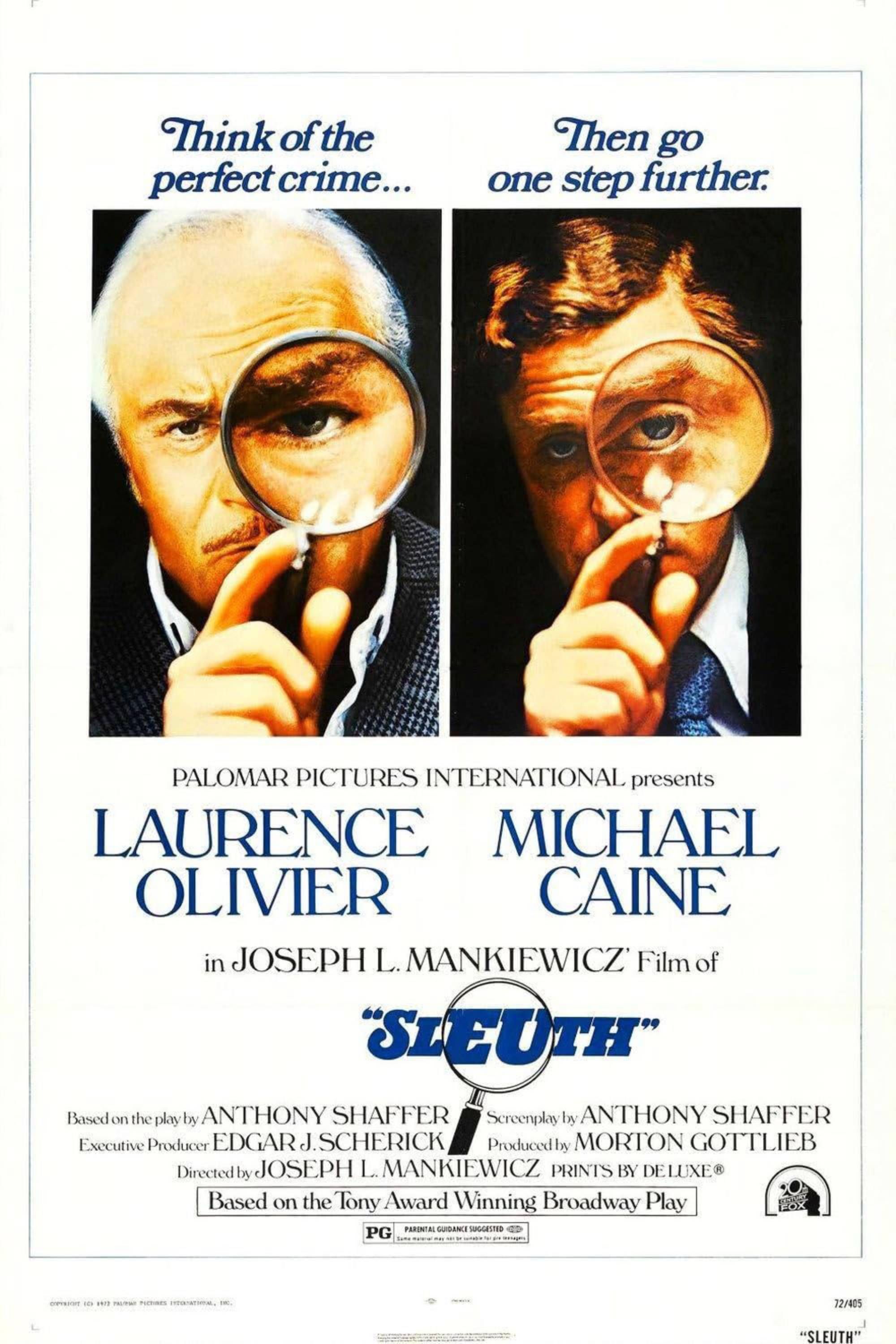 Sleuth (1972) - Poster - Laurence Olivier, Michael Caine